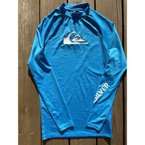 Quicksilver surf shirt long sleeve UPF protection 50+ blue surfing activewear